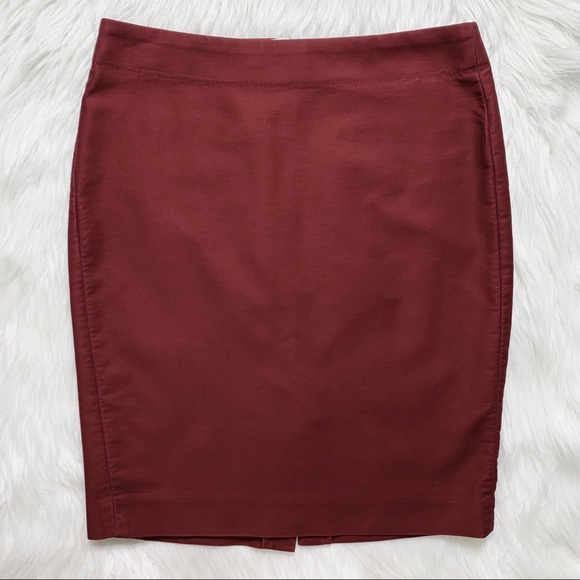 SOLD-J Crew No. 2 Pencil Skirt Burgundy Red - Picture 3 of 6